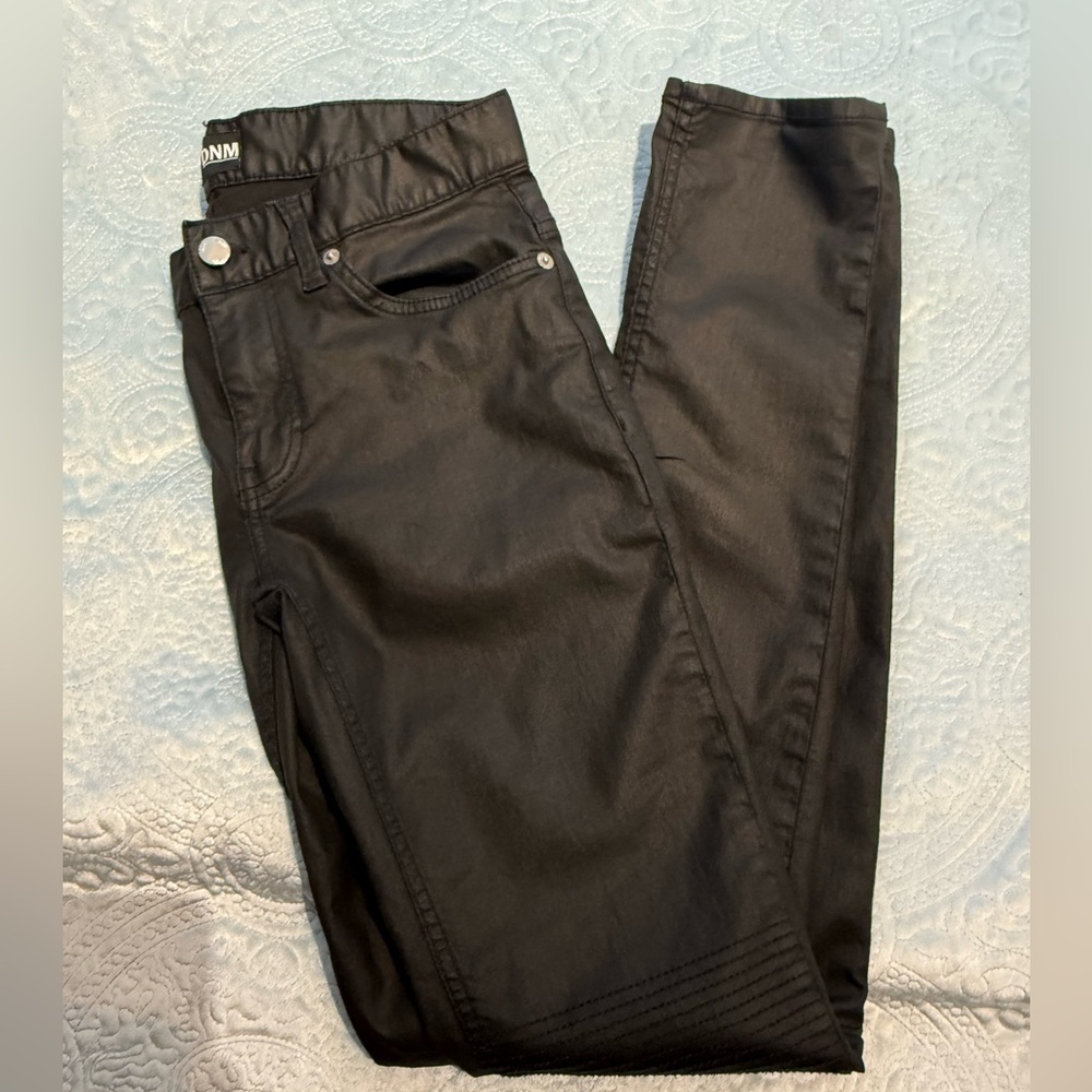 BLK DNM Black Skinny Faux leather jeans
